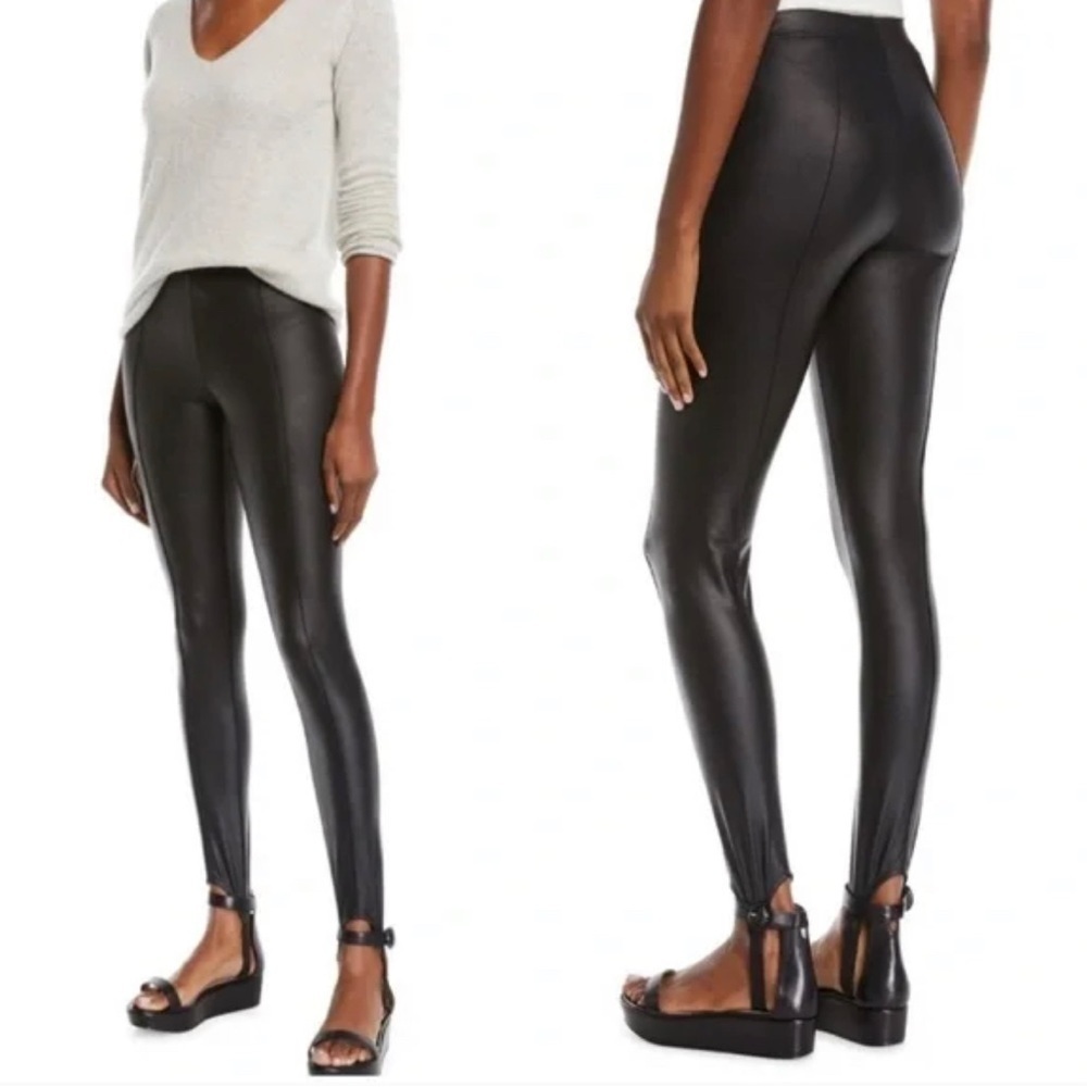 Atm Glazed Jersey Stirrup Leggings Sz M - Picture 1 of 8